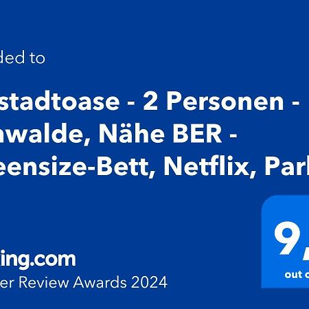 Vorstadtoase - 2 Personen - Eichwalde, Naehe Ber - Queensize-Bett, Netflix, Parken Екстер'єр фото