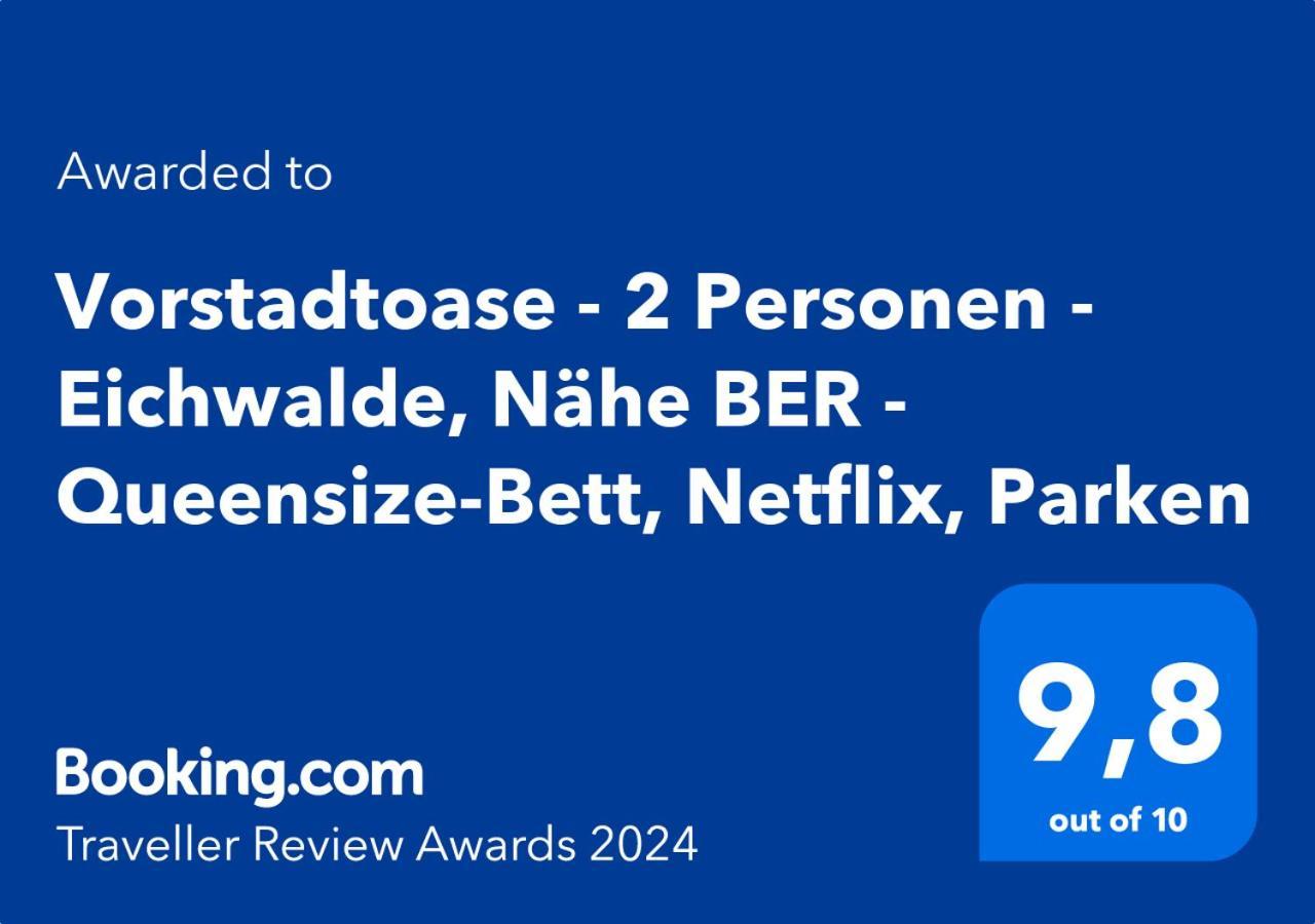 Vorstadtoase - 2 Personen - Eichwalde, Naehe Ber - Queensize-Bett, Netflix, Parken Екстер'єр фото